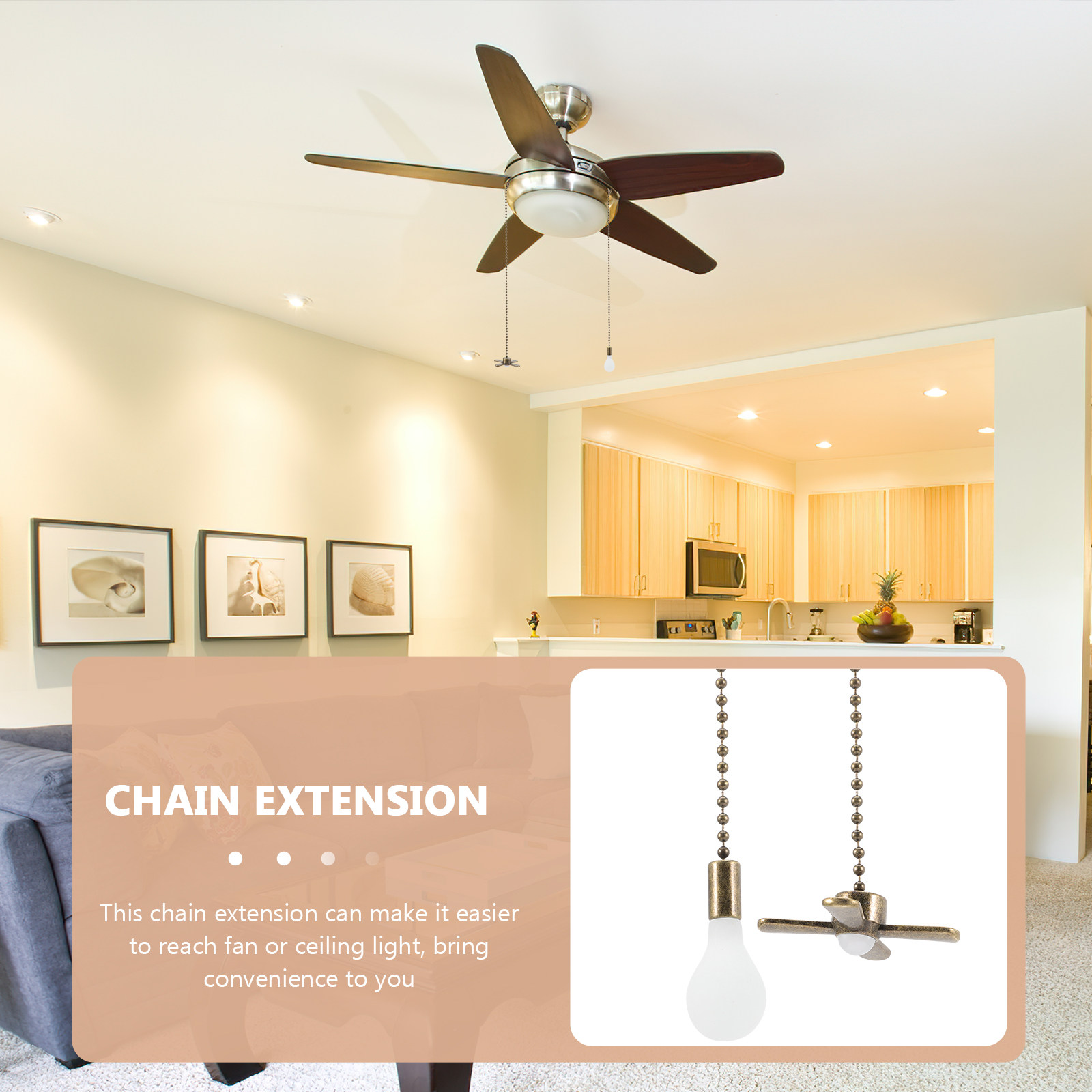 2Pcs Fan Chain Extension Metal - Decor Lighting Fixtures 리뷰 및 가격