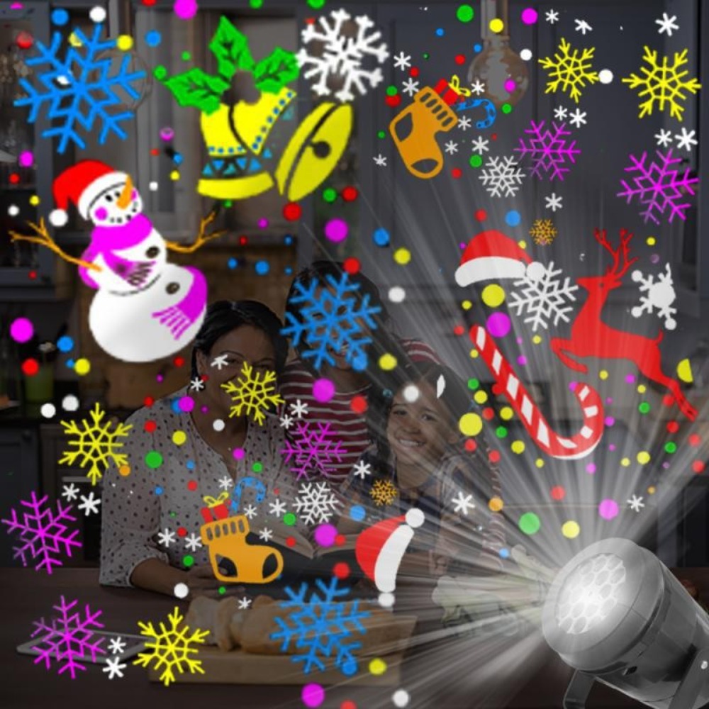 Rotating Christmas Snowflake P - Lighting Effect Home Decor 리뷰 및 가격