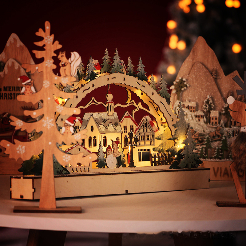 Wooden Christmas LED Bridge La - Lighting Decor Woodbridge 리뷰 및 가격