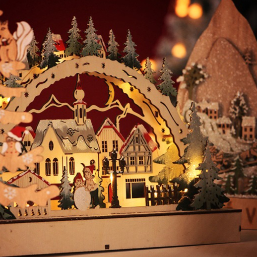 Wooden Christmas LED Bridge La - Lighting Decor Woodbridge 리뷰 및 가격