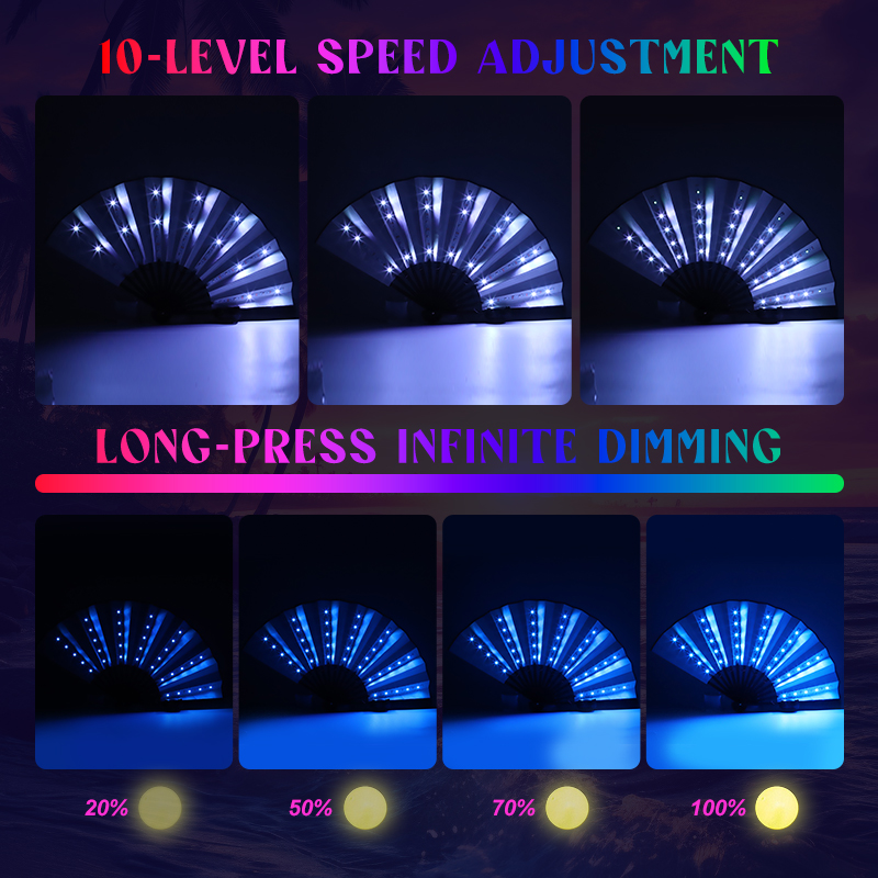 Halloween LED Folding Fan Rech - Decor Lighting Fans 리뷰 및 가격